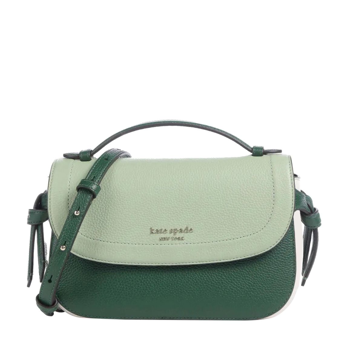 Knott Colorblocked Pebbled Leather Top Handle Crossbody main product photo