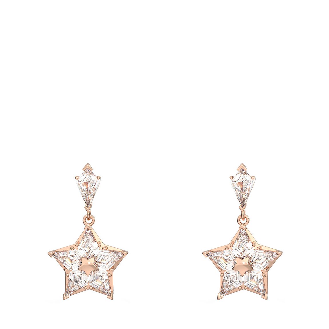 Rose Gold Stella Star Drop Earrings main product photo