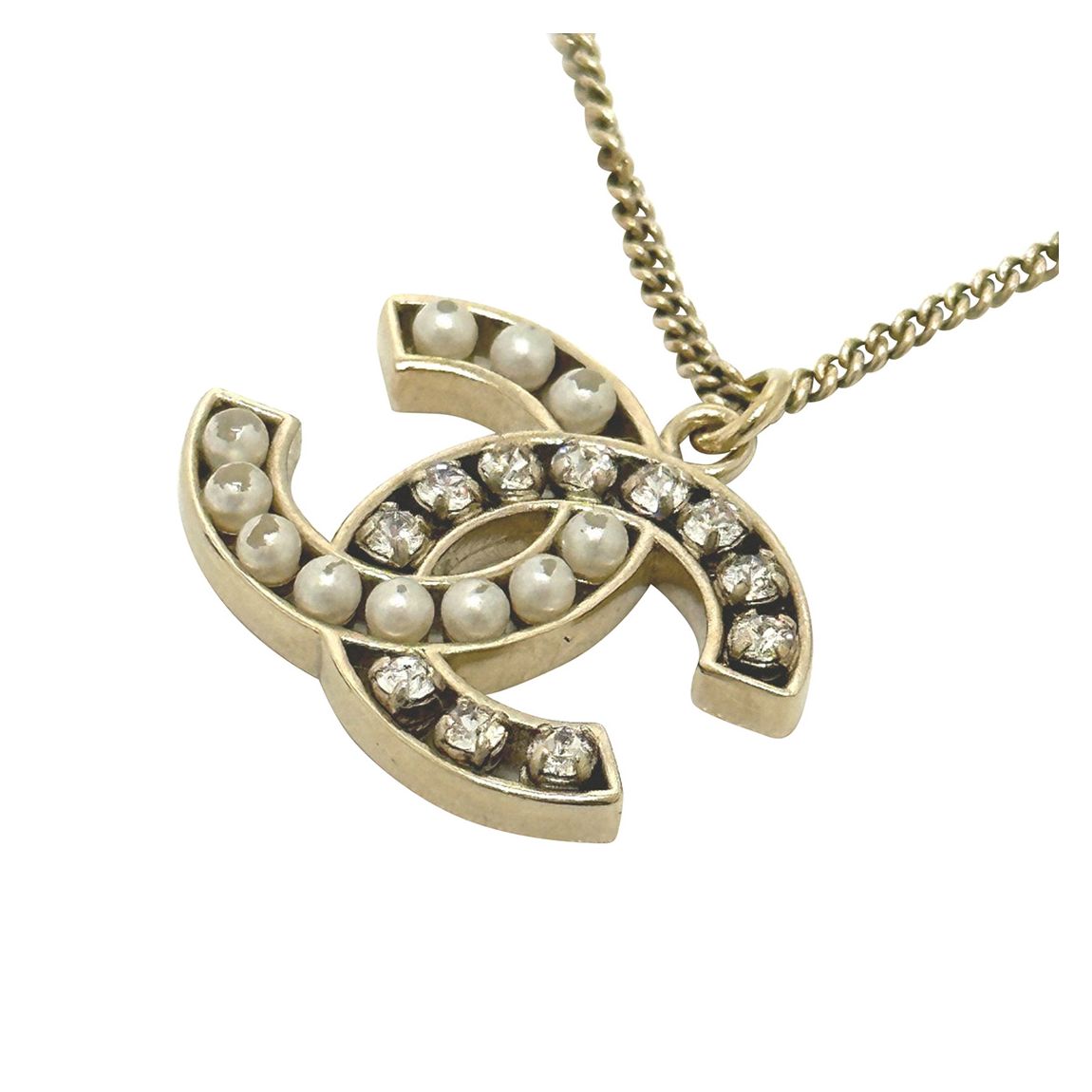 Gold Logo Cc Necklace - AB main product photo