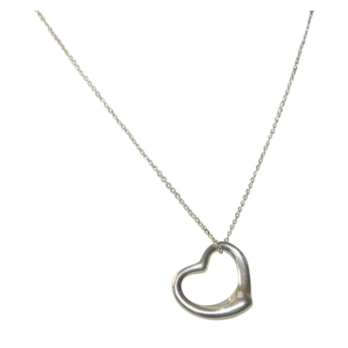 Silver Open Heart Necklace - B main product photo