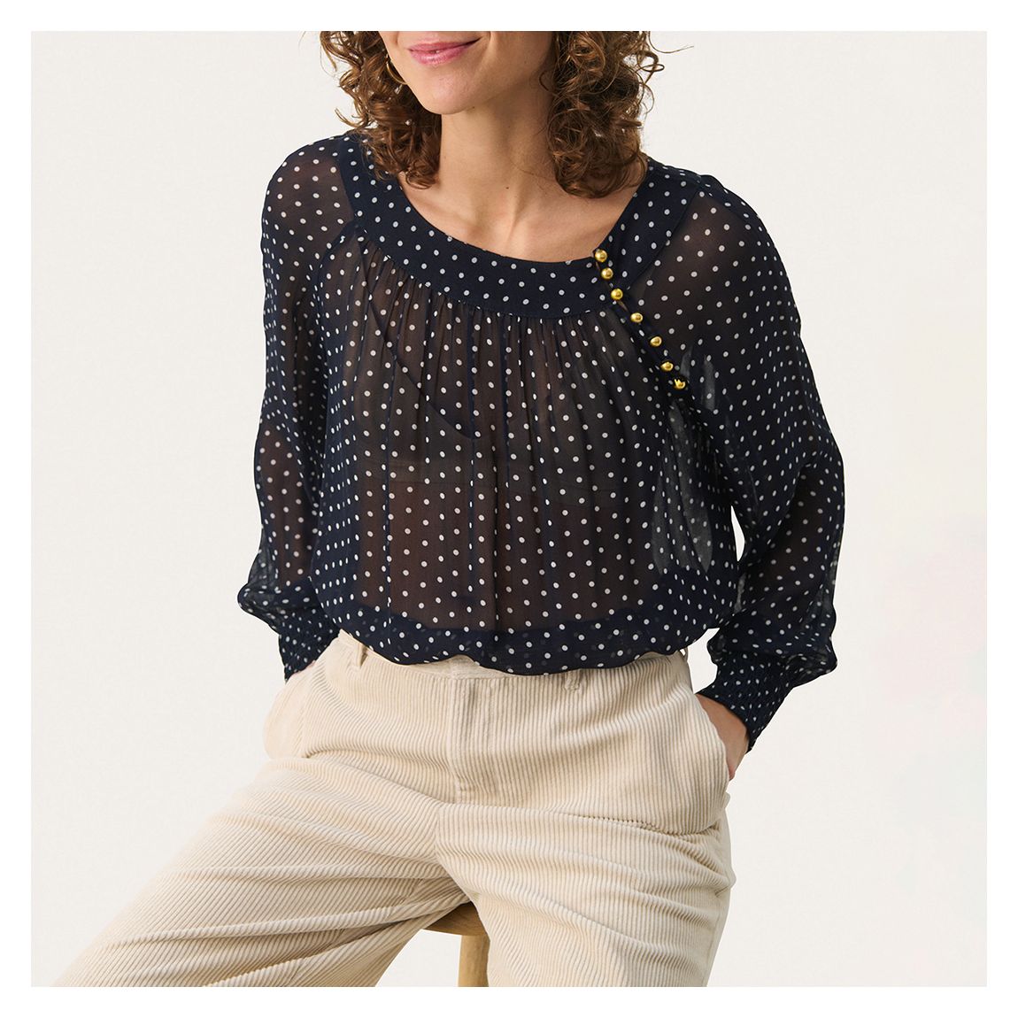 Black Print Laja Blouse main product photo