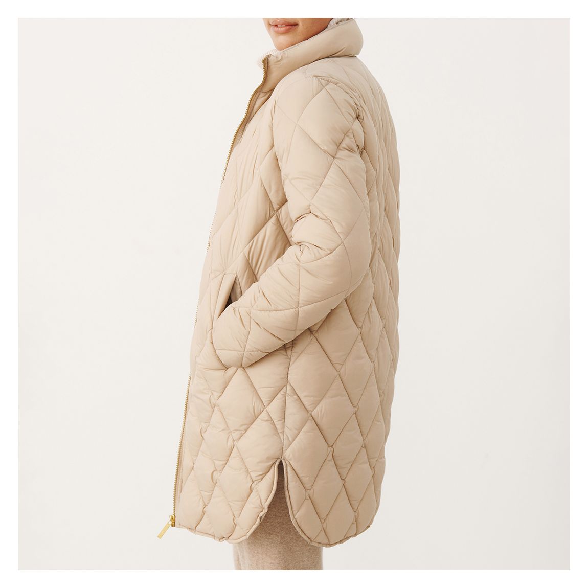 Beige Olilas Padded Coat main product photo