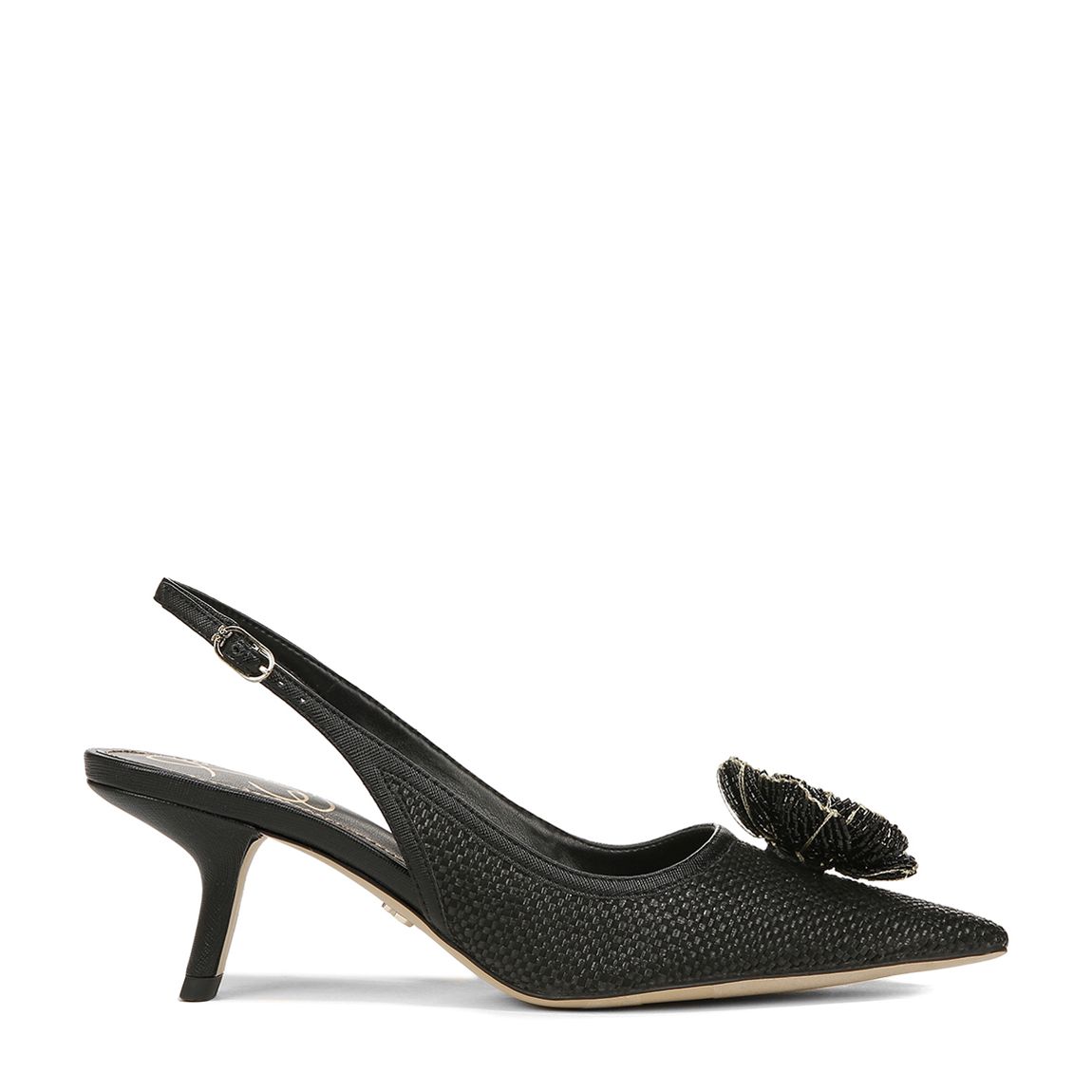 Women's Black Bianka Flora Court Shoes main product photo