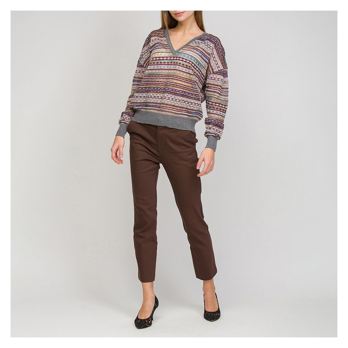 Multi V-Neck Mohair Blend Jumper main product photo