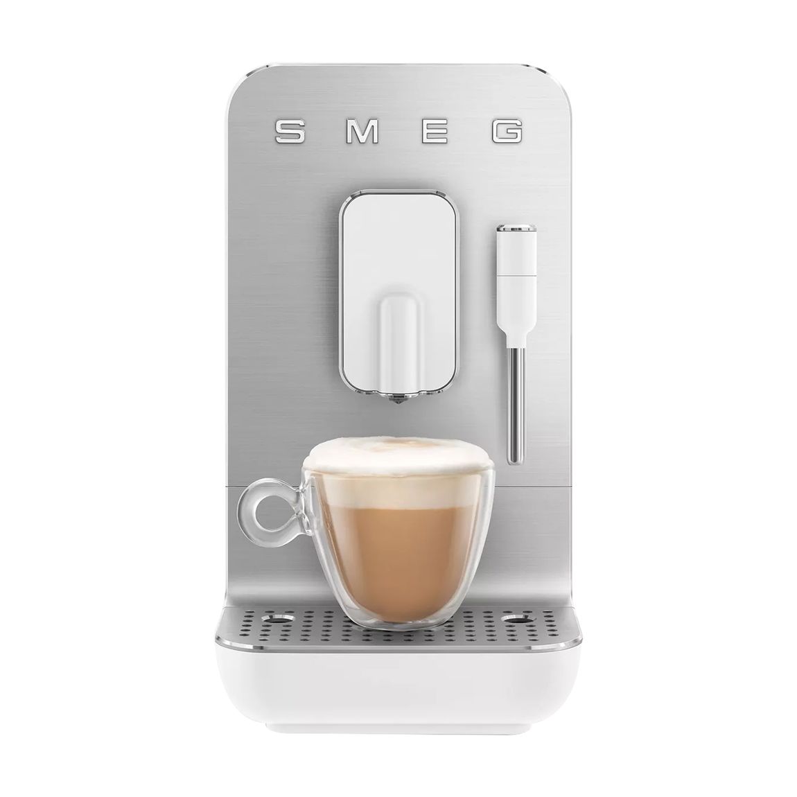 Bean to Cup Coffee Machine with Steam Wand, Matte White main product photo
