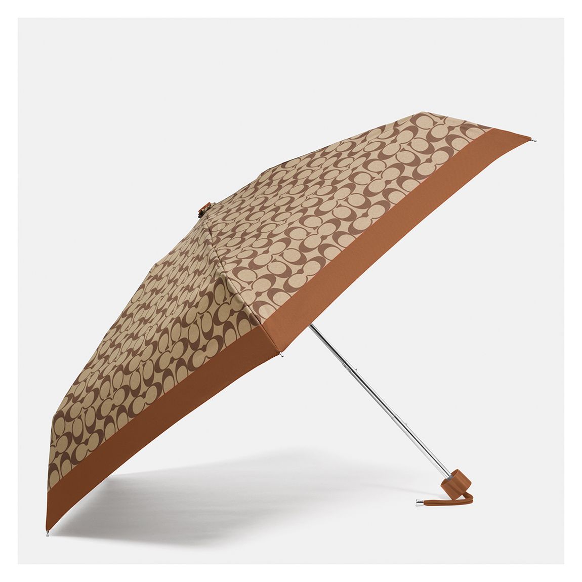Khaki, Saddle Signature Mini Umbrella main product photo