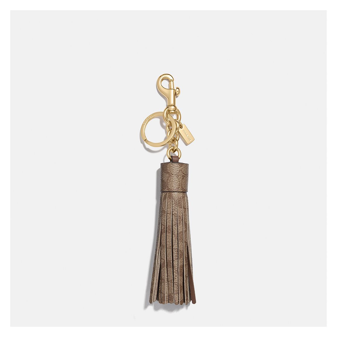 Khaki Signature C Tassel Bag Charm main product photo