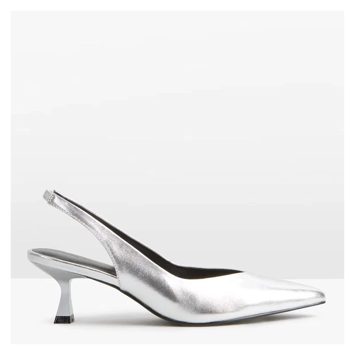 Silver Slingback Kitten Heel main product photo