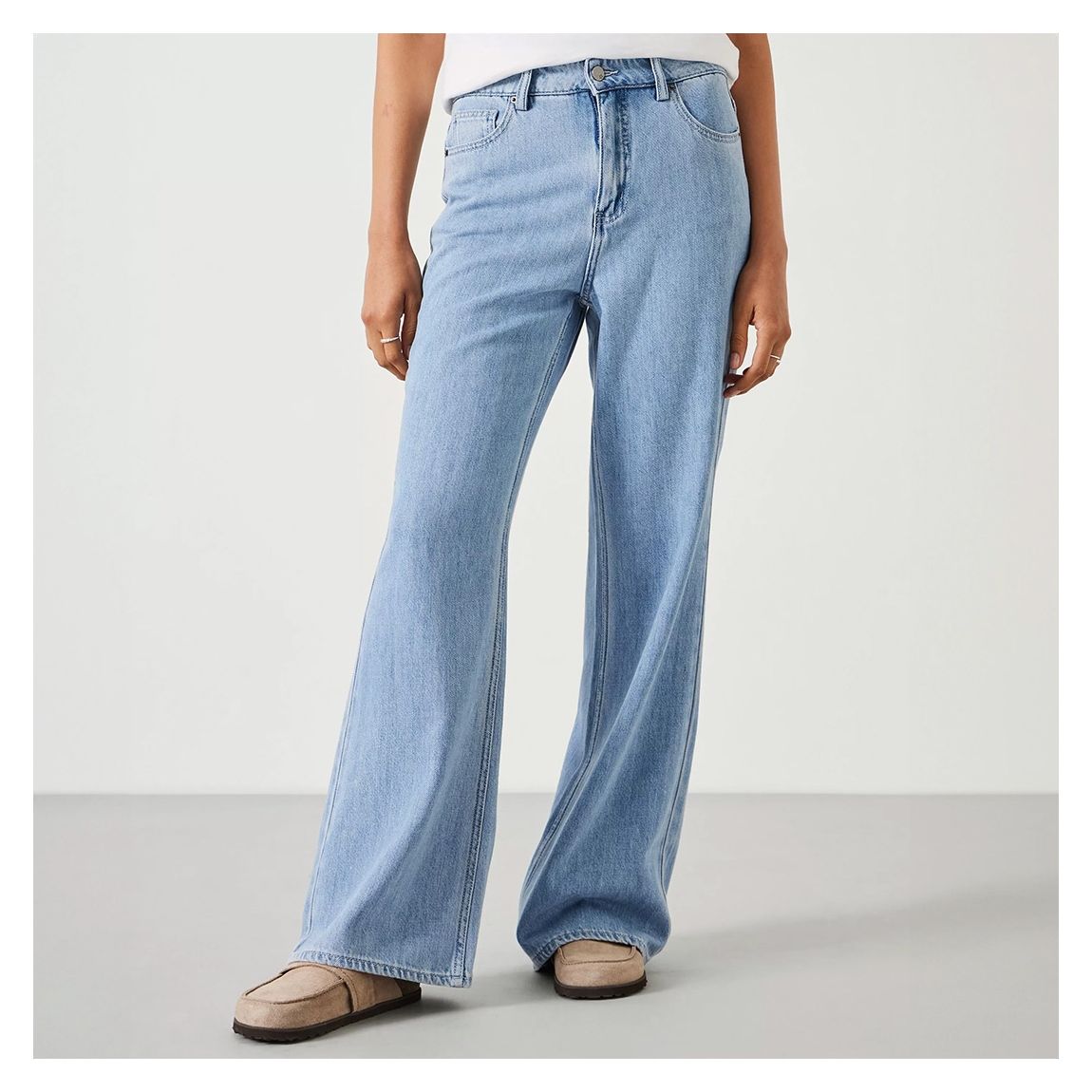 Light Blue High Waist Flared Jeans main product photo