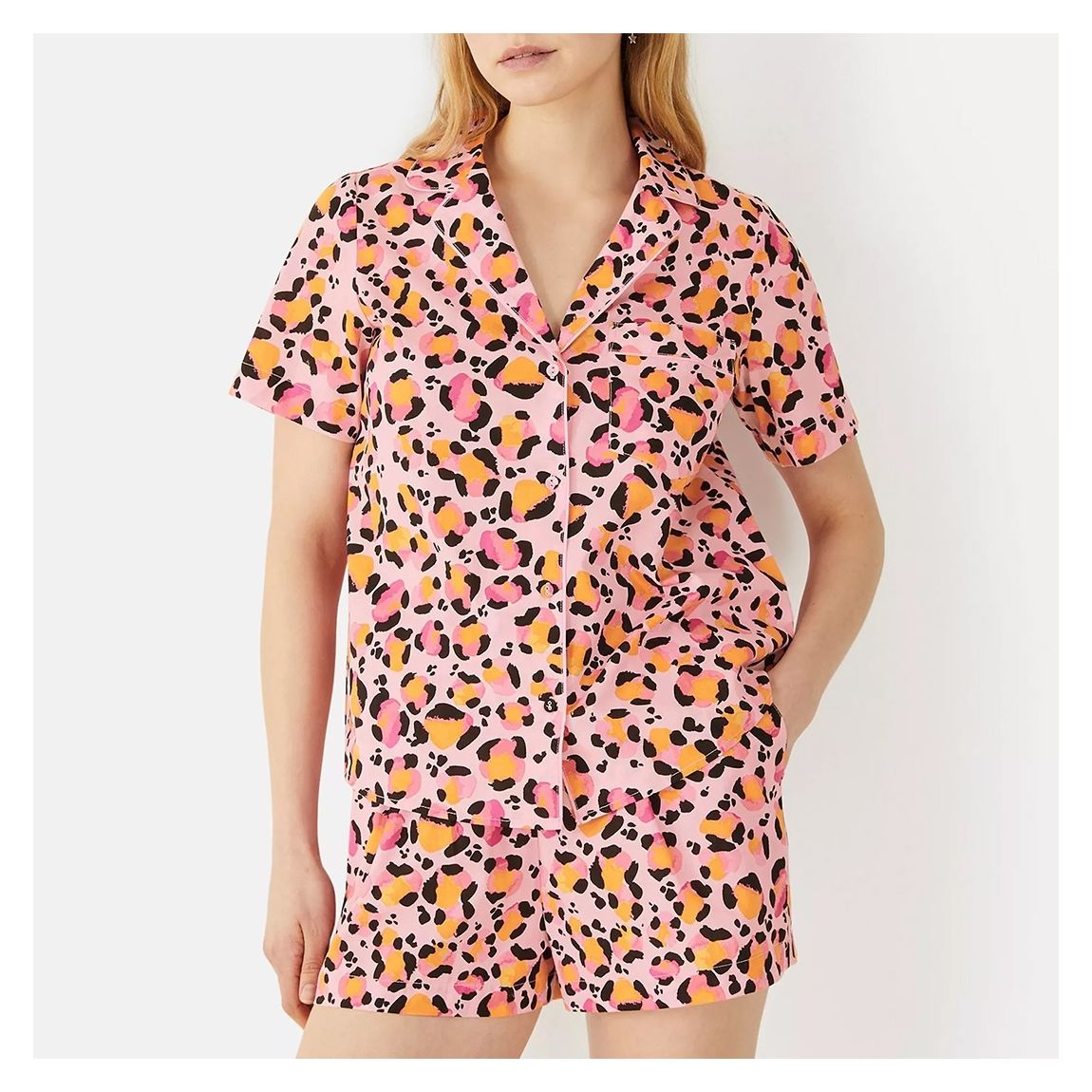 Pink Printed Cotton Short Pyjama Set main product photo