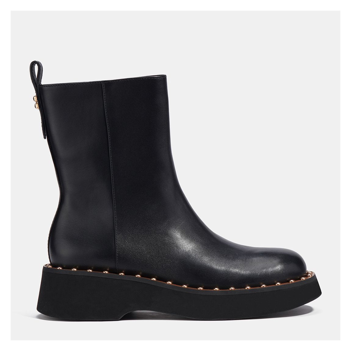 Black Vanesa Leather Bootie main product photo