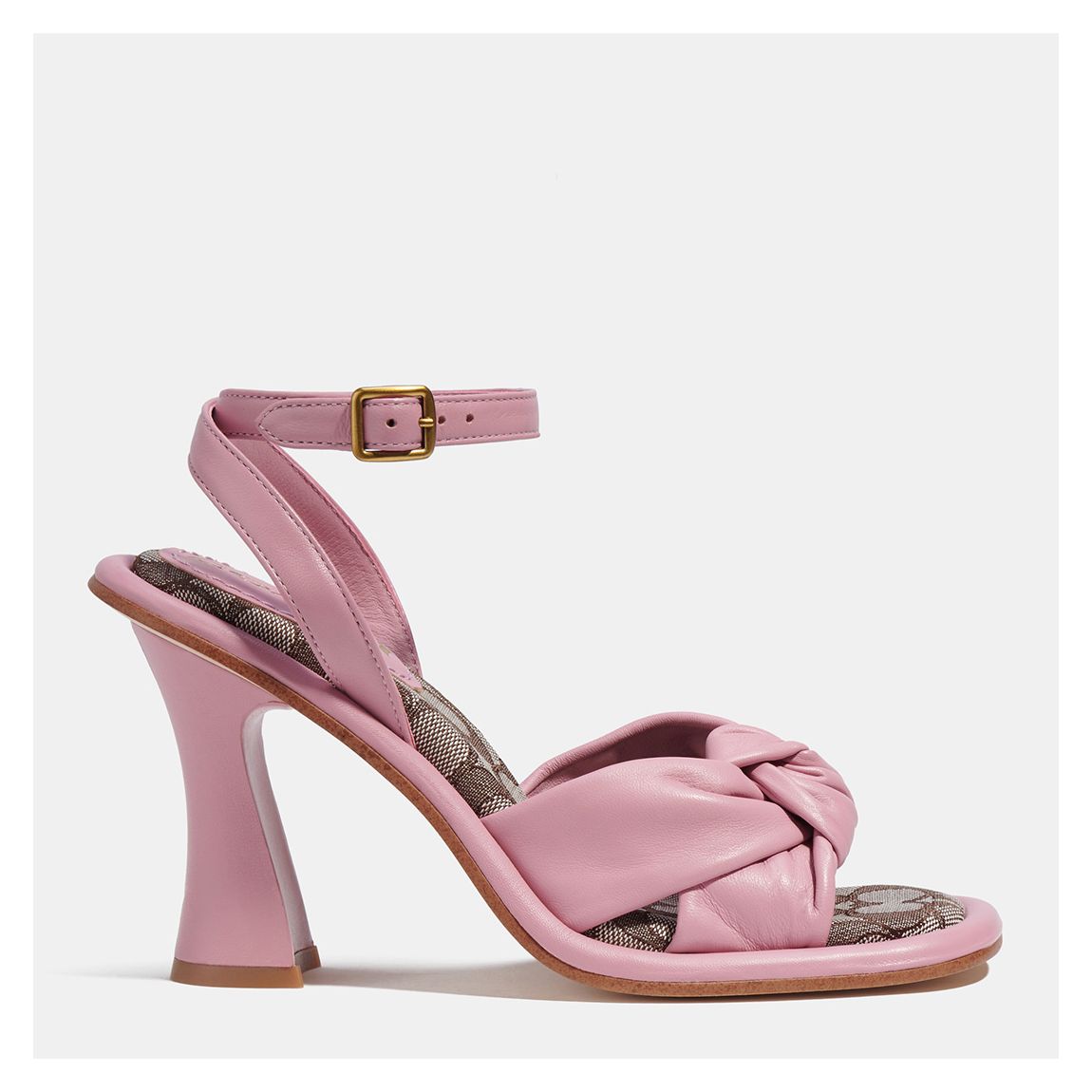 Pink Quincey Leather Heeled Sandal main product photo
