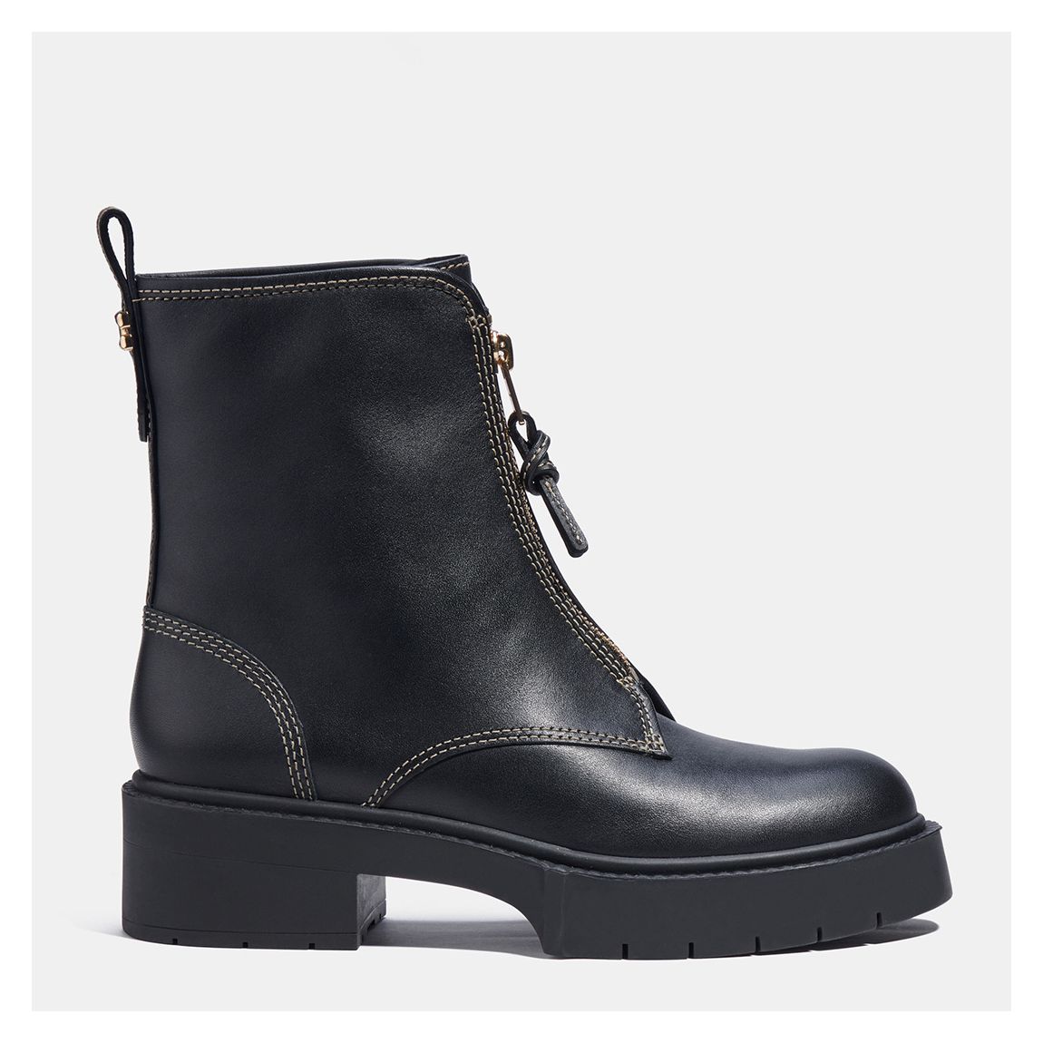 Black Liza Leather Ankle Boots main product photo