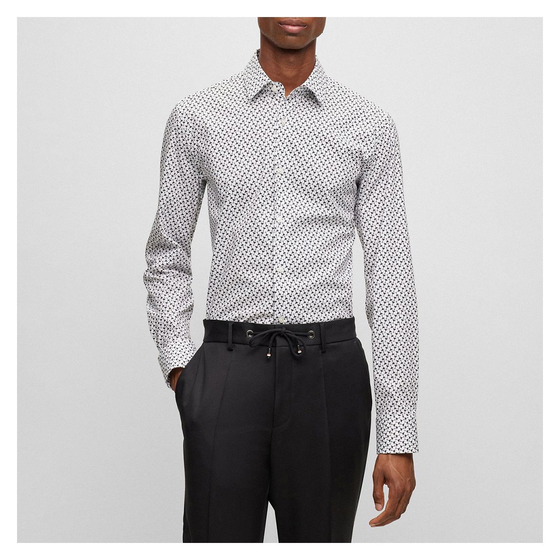 White Cocktail Print Shirt main product photo