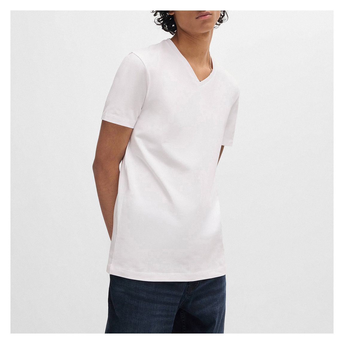 White 2 Pack V Neck Cotton T-Shirt main product photo