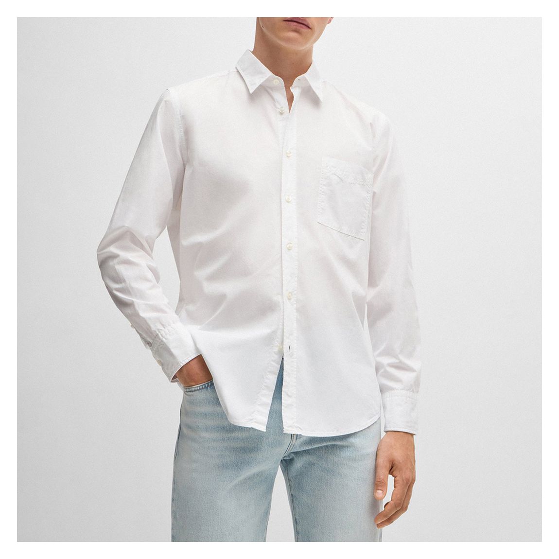 White Relegant Cotton Shirt main product photo