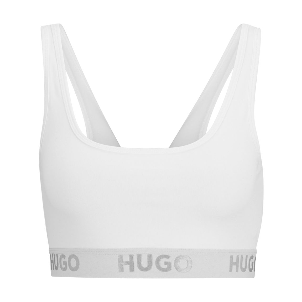 White Unlined Cotton Bralette main product photo