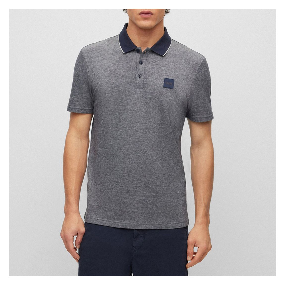 Dark Blue Oxford Logo Polo Shirt main product photo