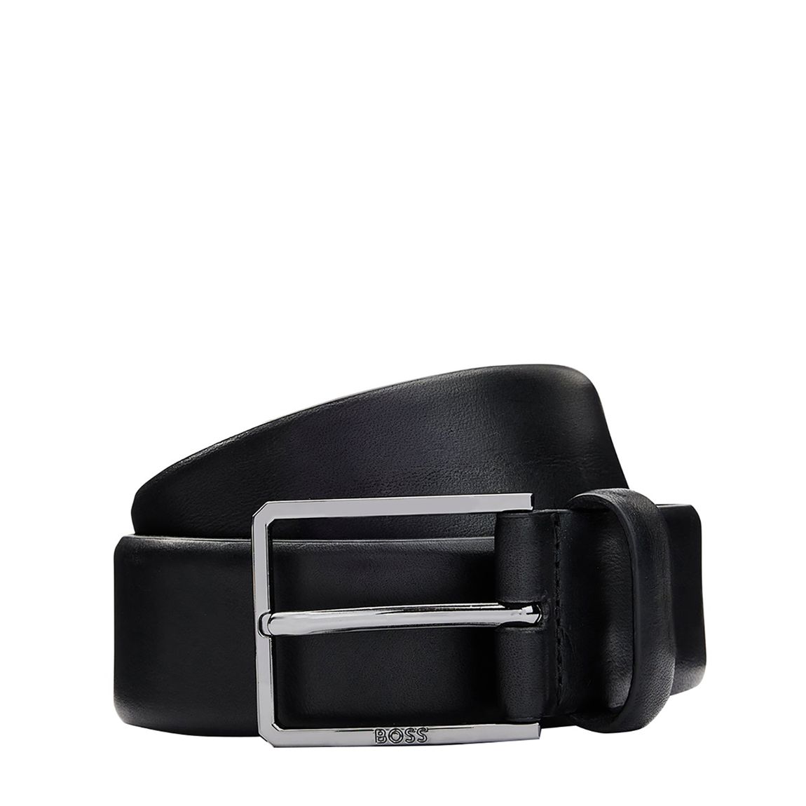 Black Gunmetal Leather Belt main product photo