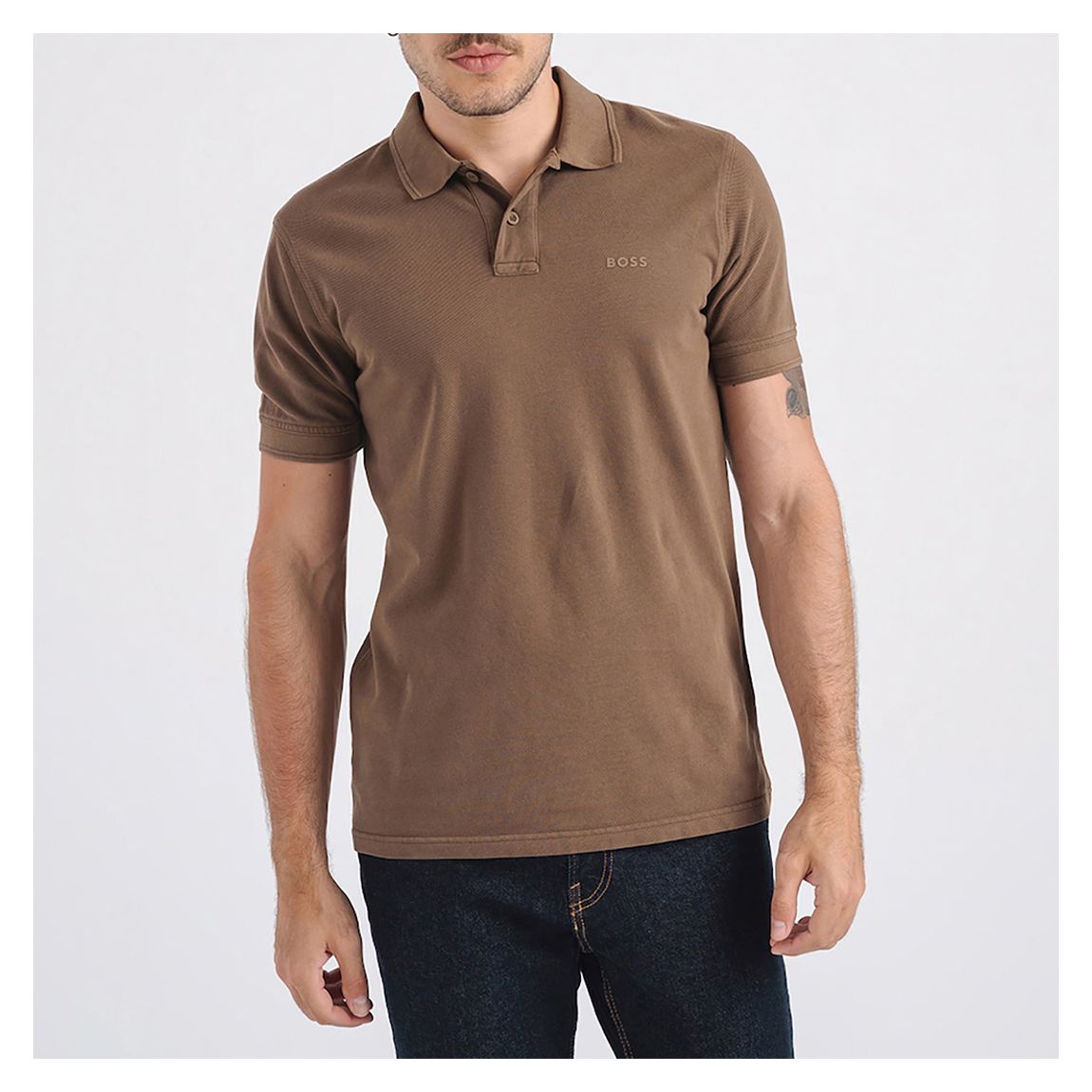Beige Classic Logo Polo Shirt main product photo