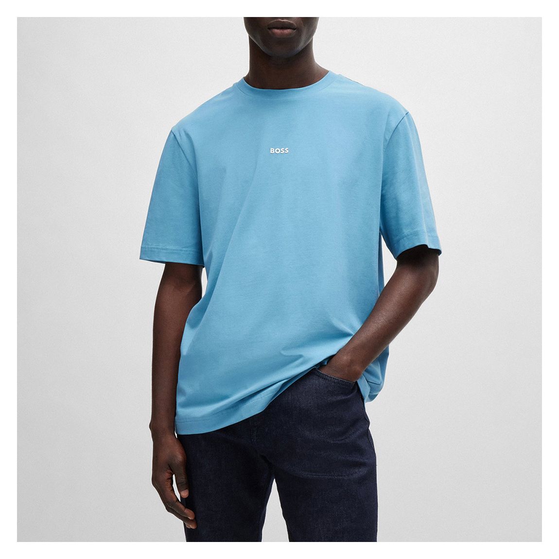 Blue Relaxed Logo Cotton T-Shirt main product photo