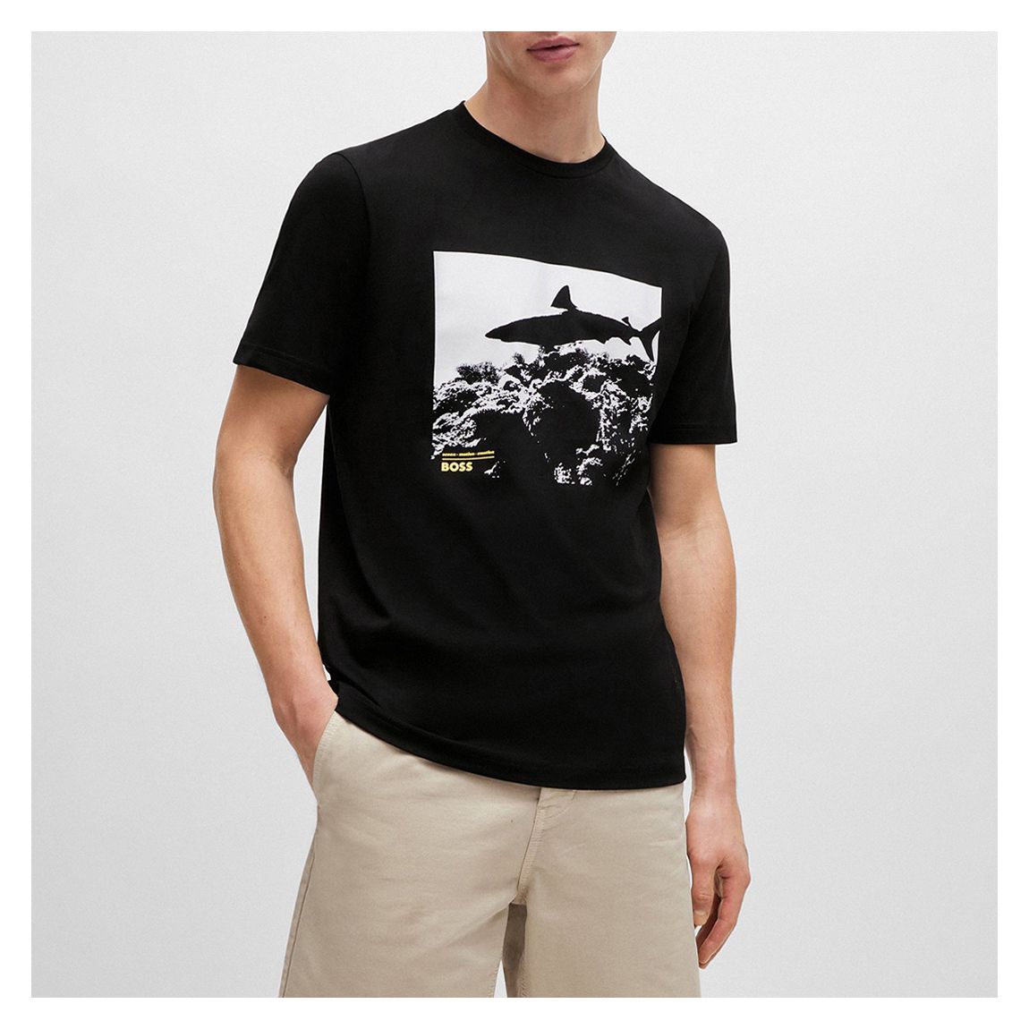 Black Graphic Cotton T-Shirt main product photo