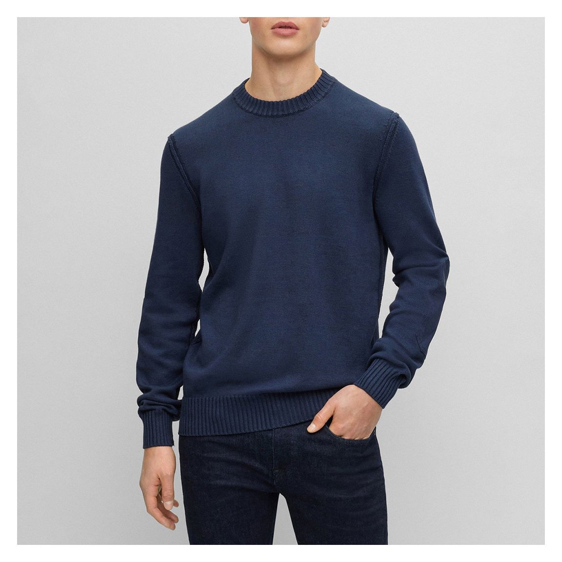 Navy Aropo Crew Neck Jumper main product photo