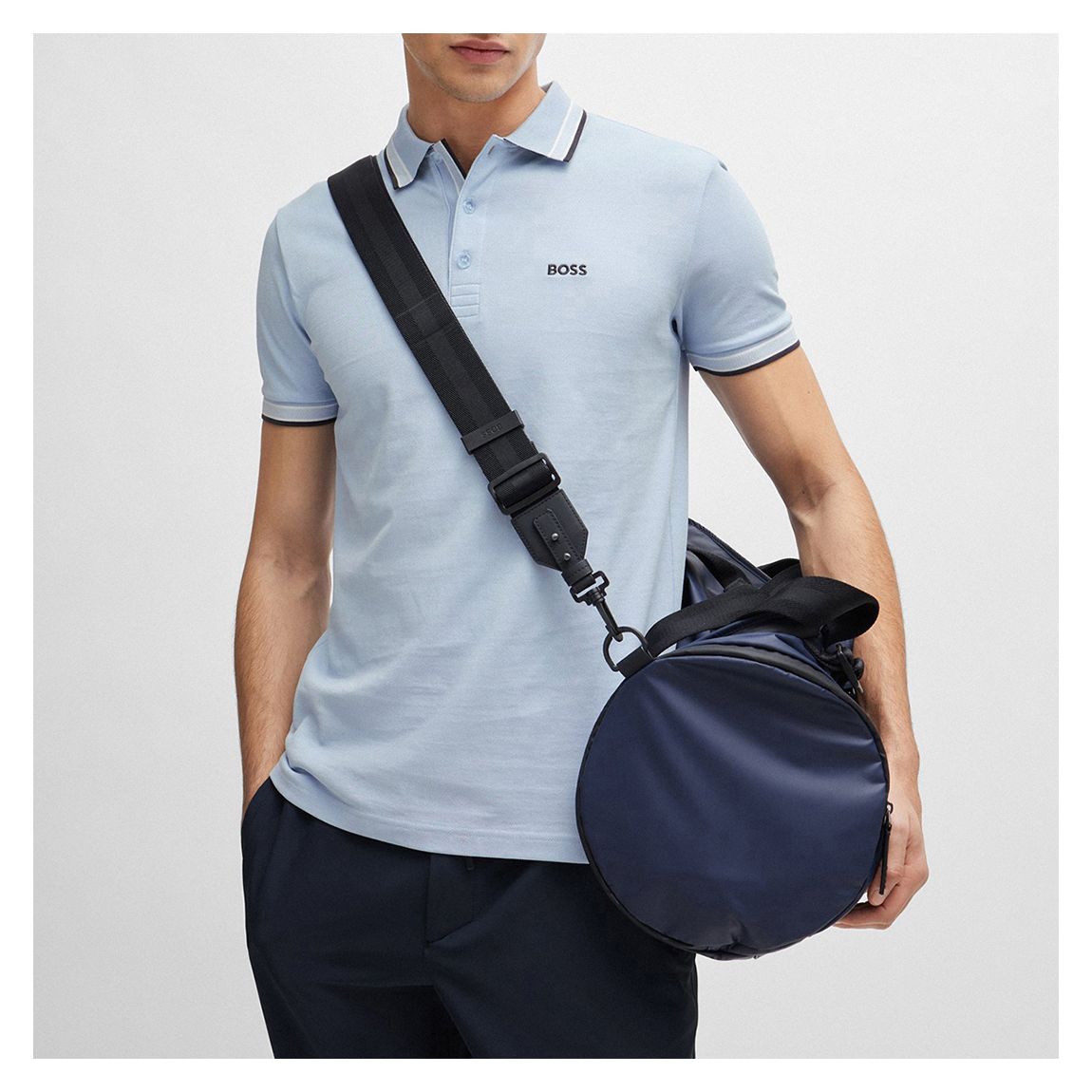 Light Blue Cotton Polo Shirt main product photo
