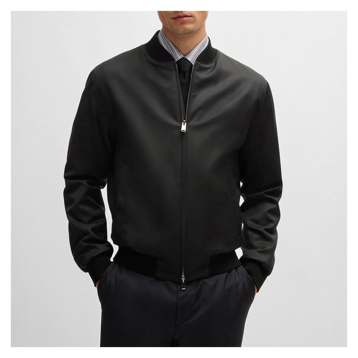 Black Hanry Bomber Jacket main product photo