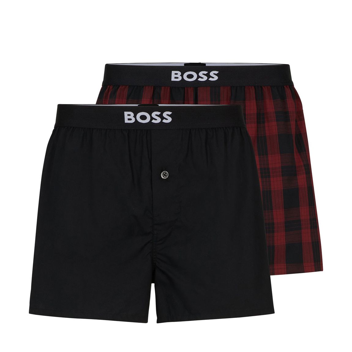 Black/Red 2 Pack Boxer Shorts main product photo