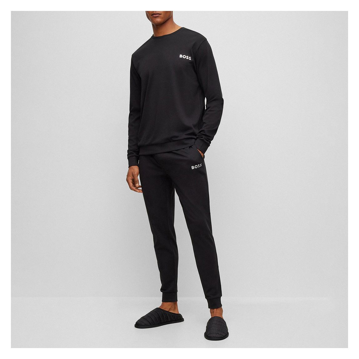 Black Logo Cotton Lounge Set main product photo