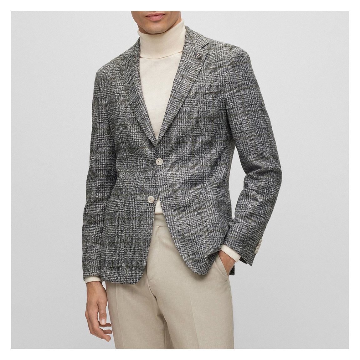 Grey Check Single Blazer main product photo