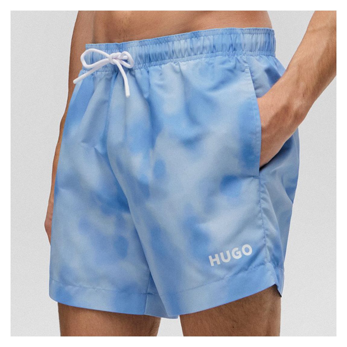 Light Blue Drawstring Swim Shorts main product photo