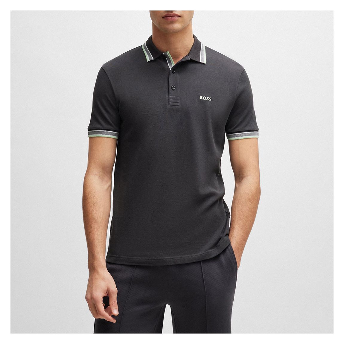 Charcoal Cotton Polo Shirt main product photo