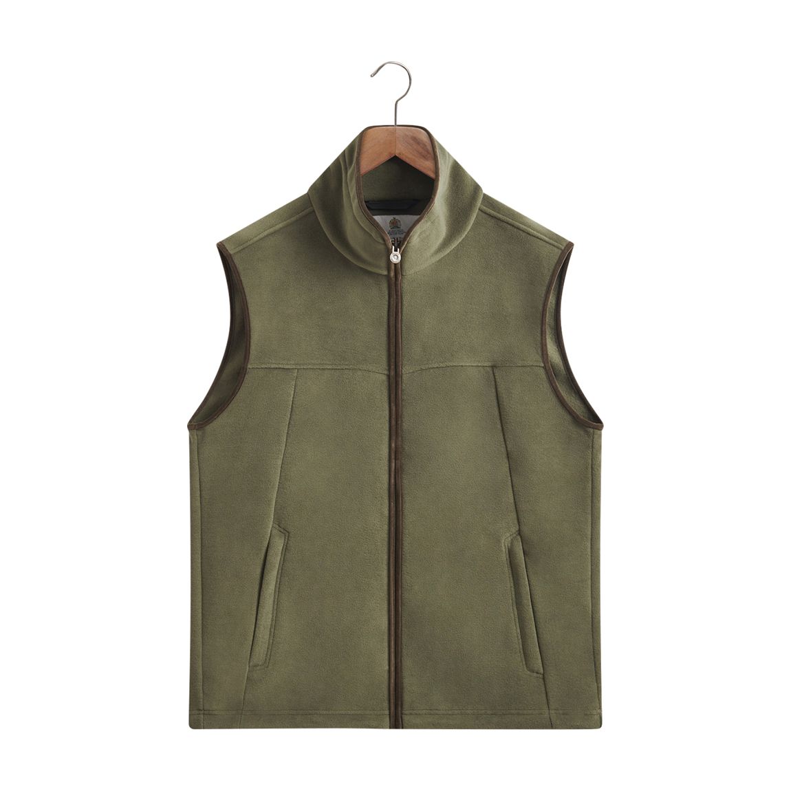 Khaki Classic Fleece Gilet main product photo