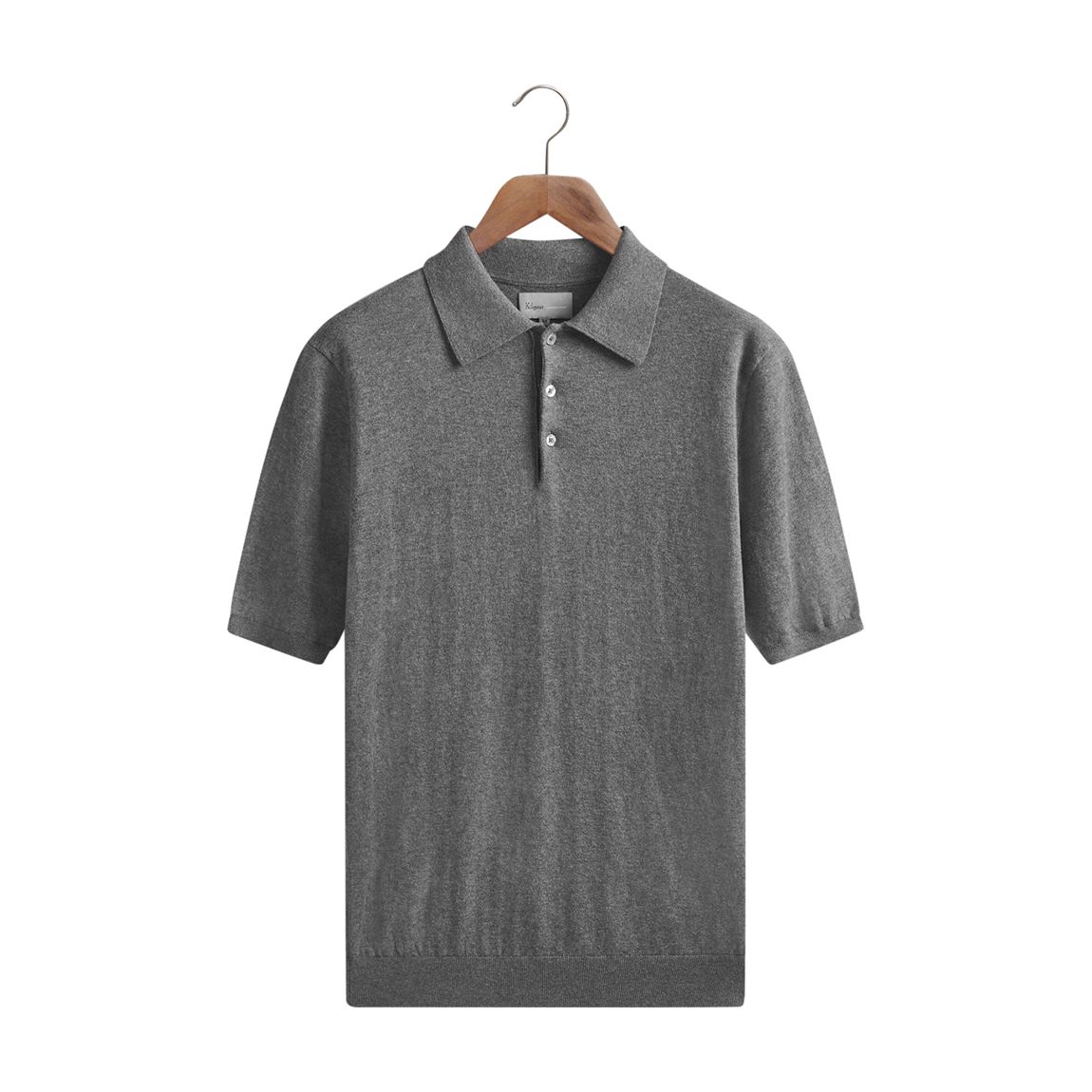 Grey Cotton Cashmere Polo Shirt main product photo