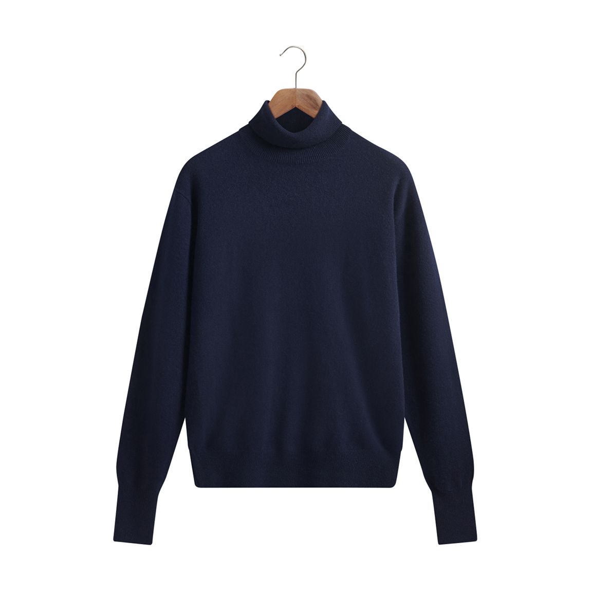 Navy Roll Neck Wool Cashmere Jumper main product photo