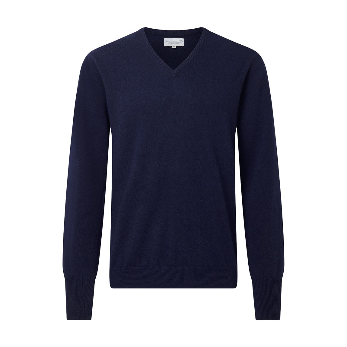 Blue Classic V-Neck Wool Cashmere Jumper main product photo