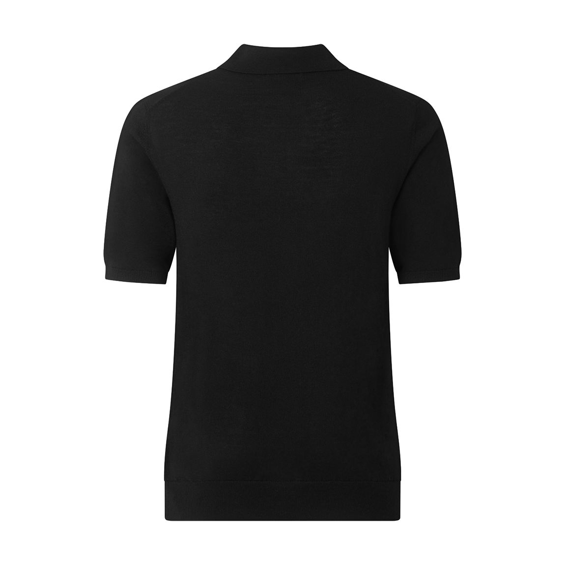 Black Merino Wool Polo Shirt main product photo