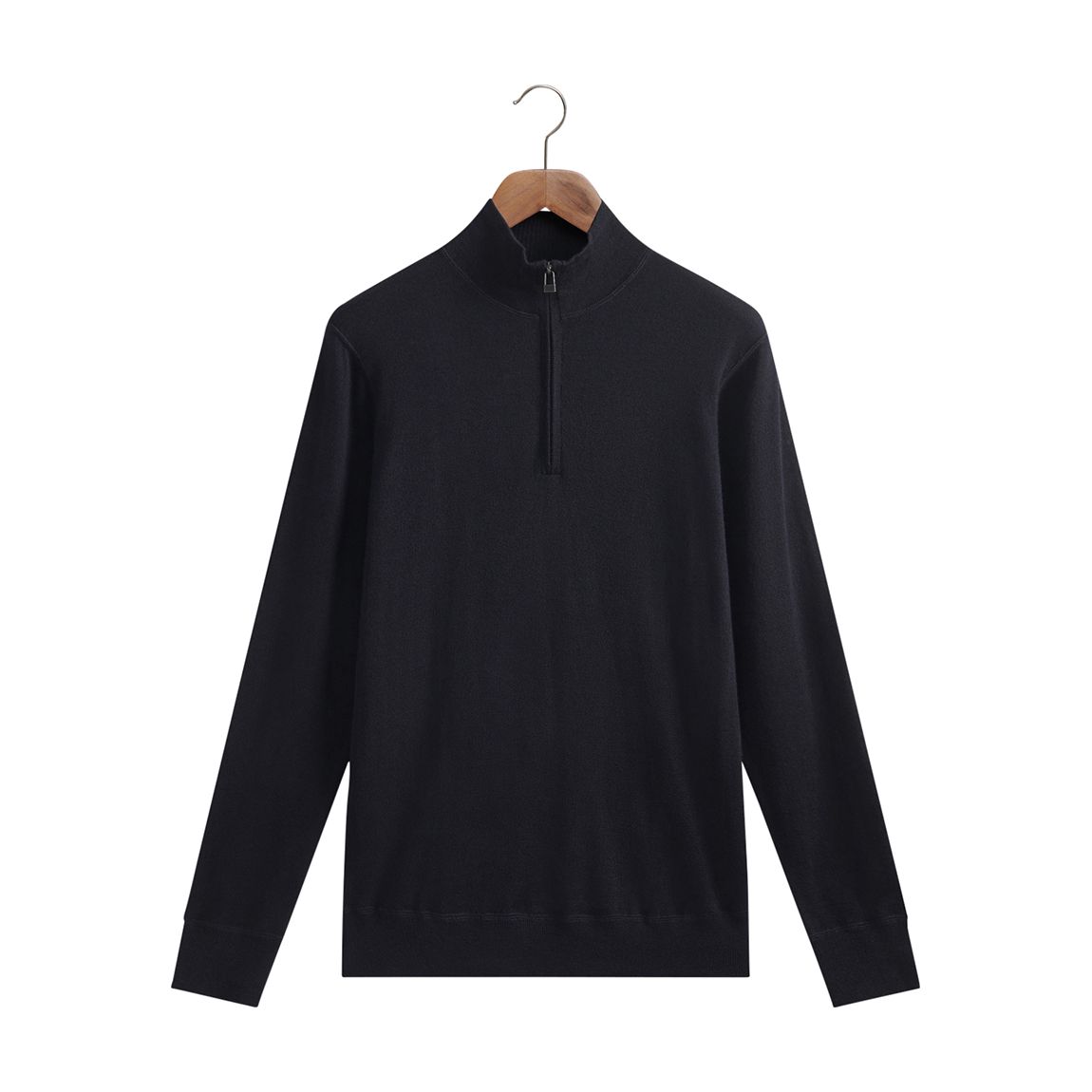 Navy Quarter Zip Merino Wool Jumper main product photo