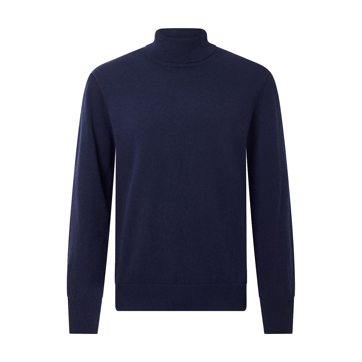 Blue Classic Roll Neck Wool Cashmere Jumper main product photo