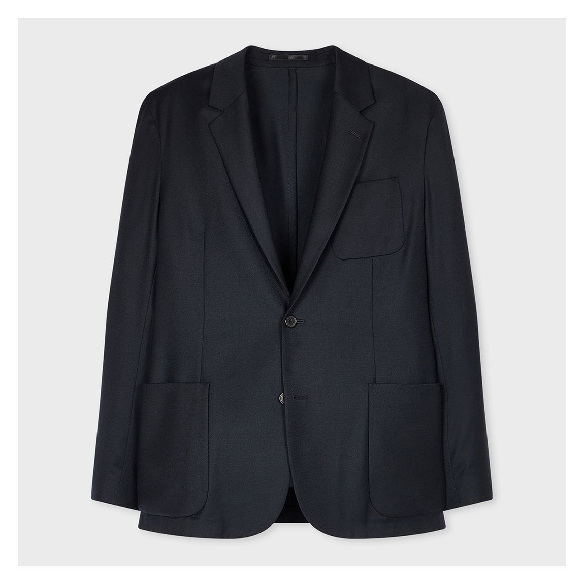 Navy Patch Pocket Wool Blend Blazer main product photo