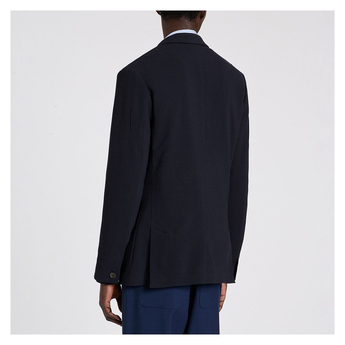 Navy Double Breasted Patch Pocket Blazer main product photo