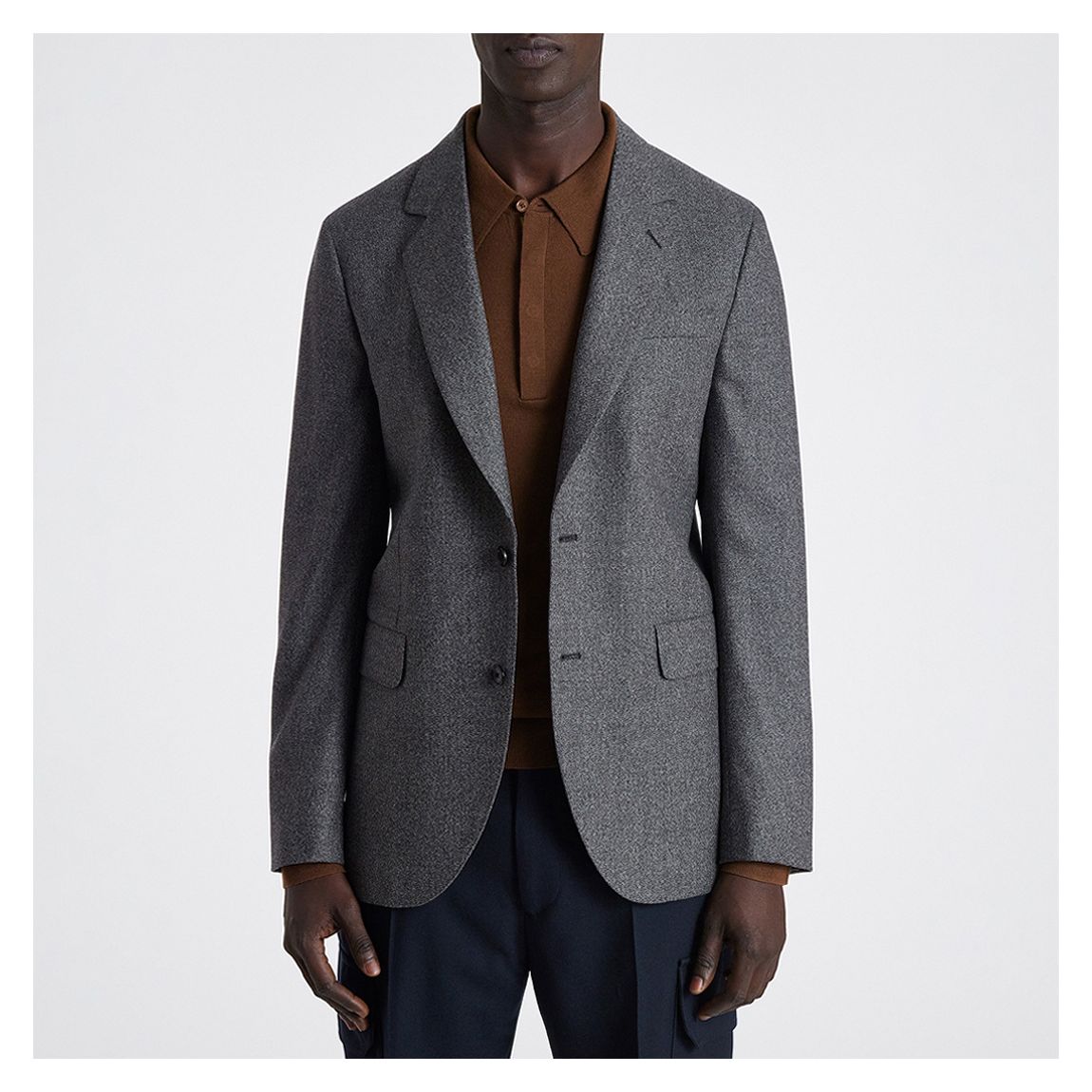 Grey Flap Wool Blazer main product photo