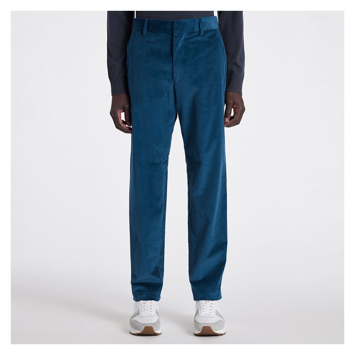 Blue Corduroy Cashmere Blend Trousers main product photo