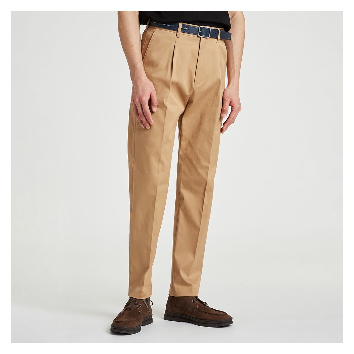 Camel Tailored Cotton Blend Trousers main product photo