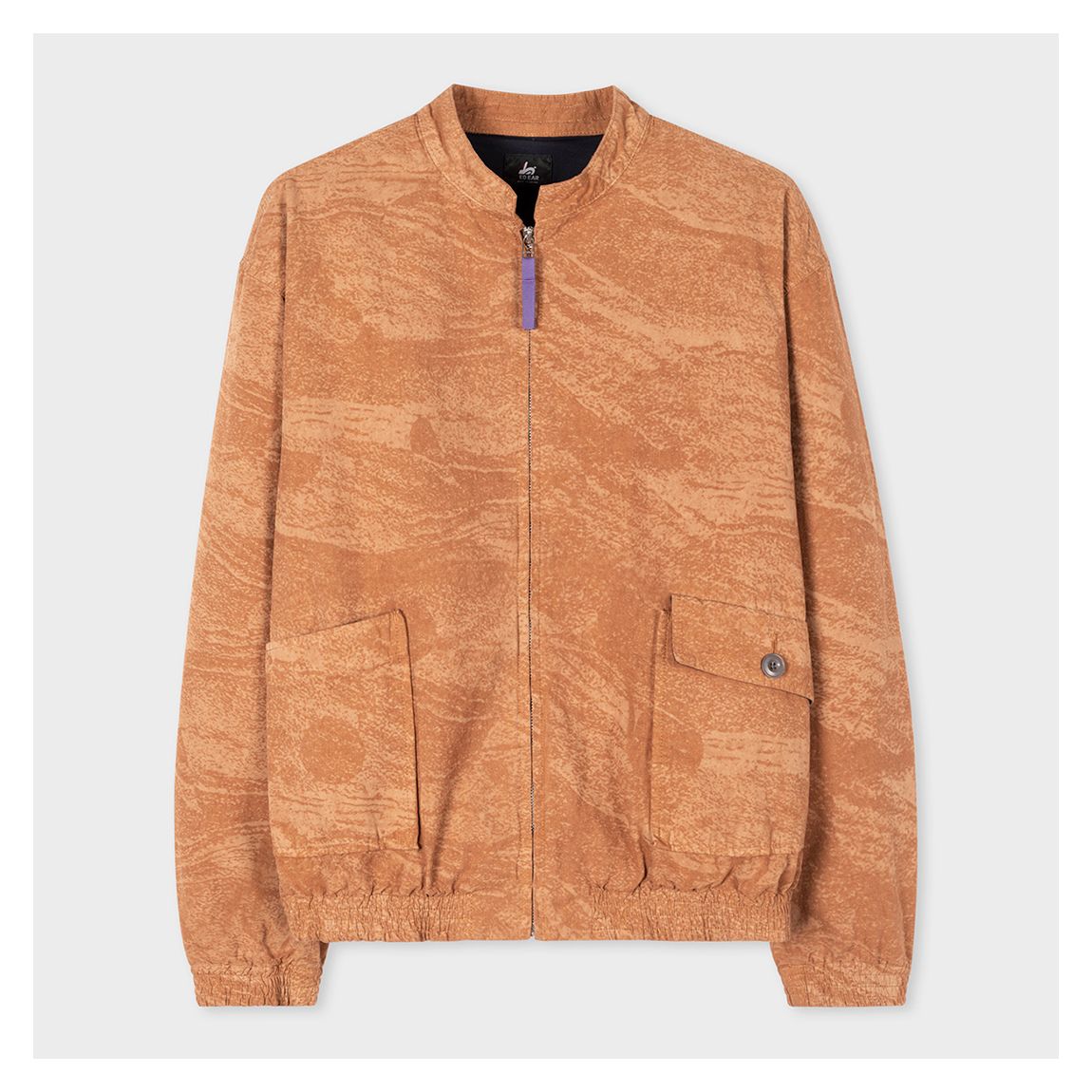 Orange Silk Blend Bomber Jacket main product photo
