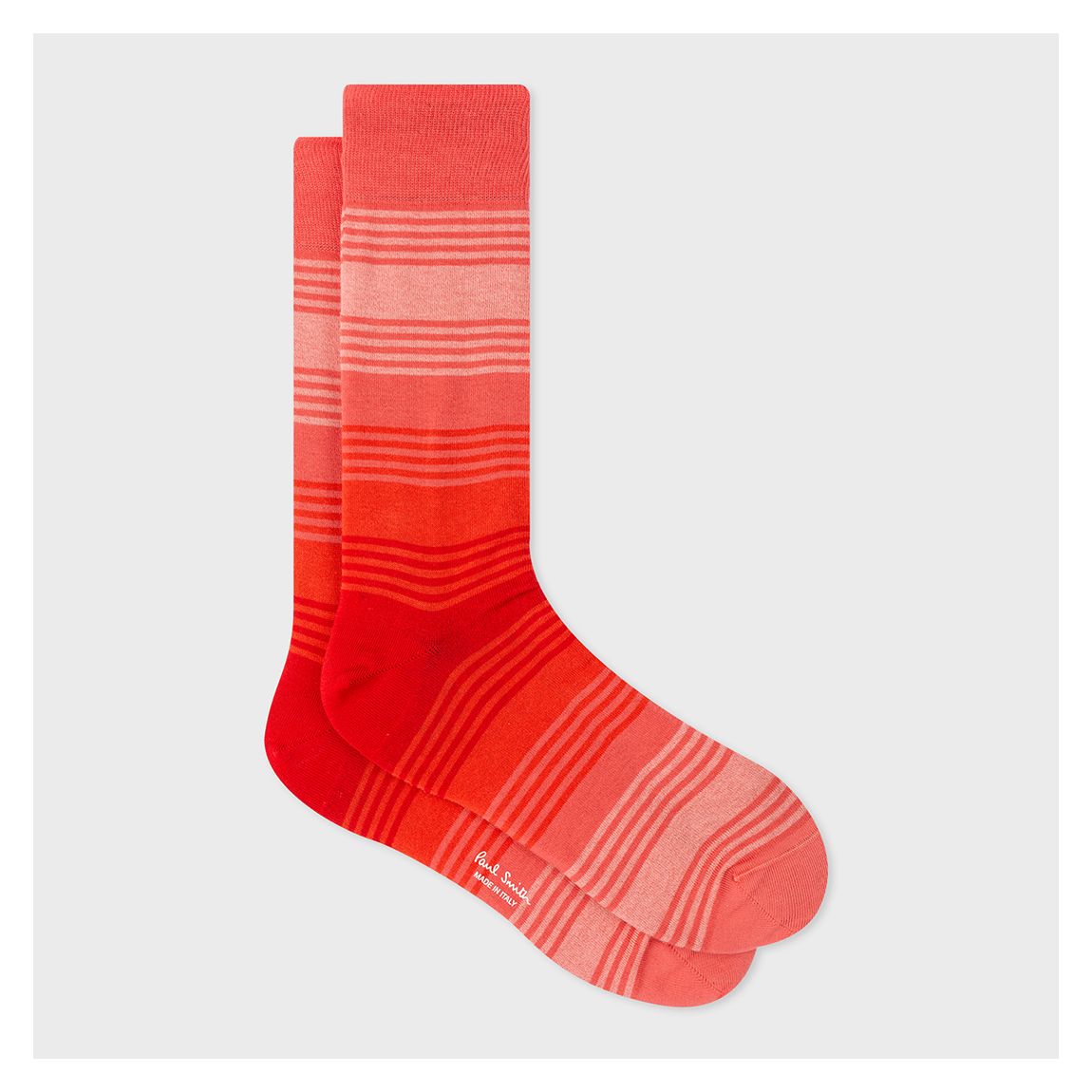 Orange Baruch Stripe Socks main product photo