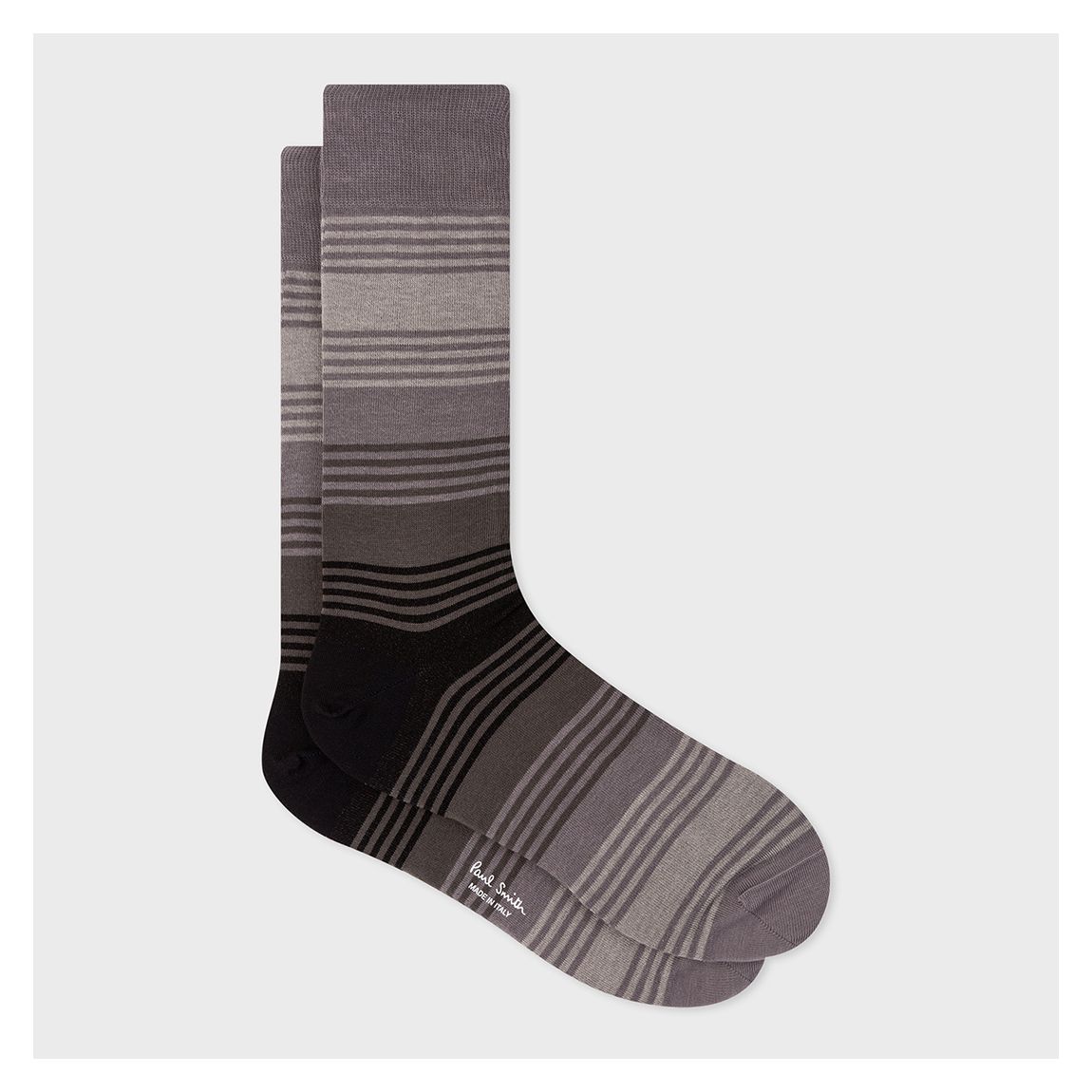 Grey Baruch Stripe Socks main product photo