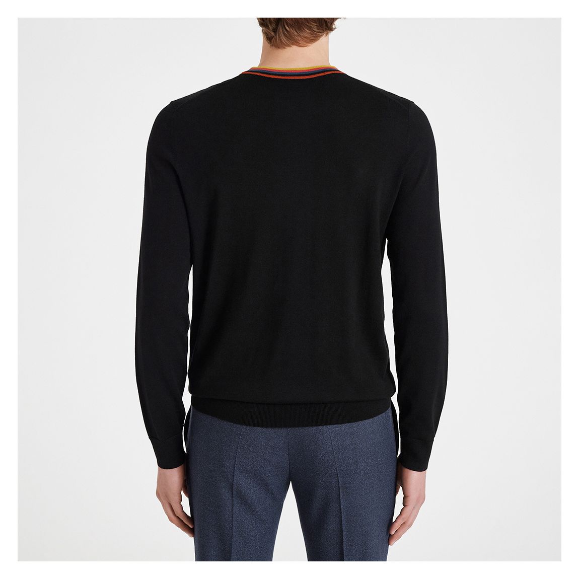 Black Stripe Merino Wool Jumper main product photo